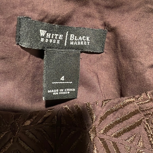 White House Black Market embroidered sheath dress. - Picture 8 of 9